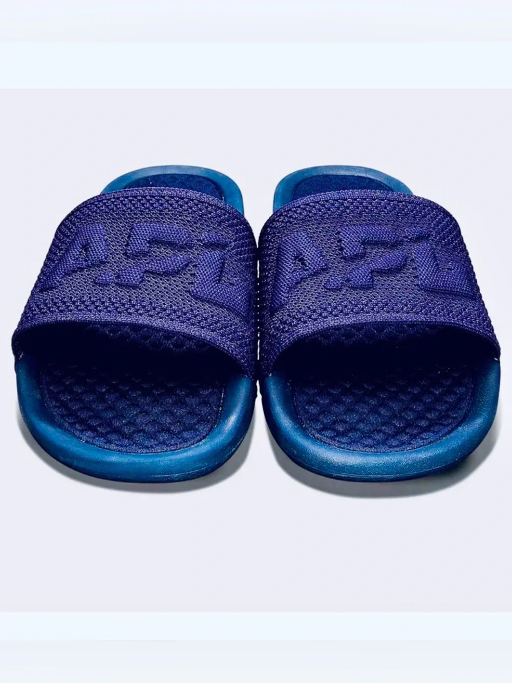 APL Big Logo TechLoom Slides Sandal Navy Blue 11 NWOB